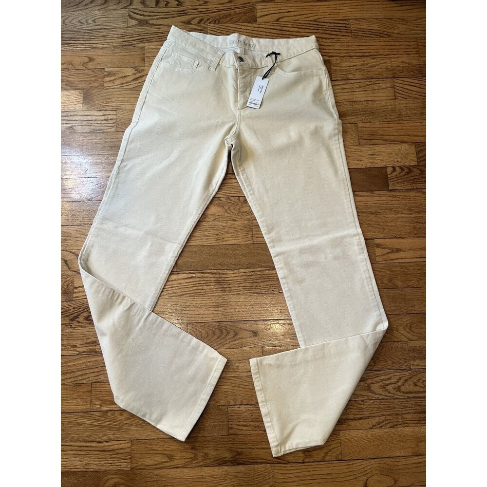 Dead Sexy Anna Corduroy Pants Ivory Pockets NWT Slim Leg, 9" Rise SZ 30 White